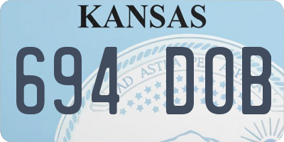 KS license plate 694DOB