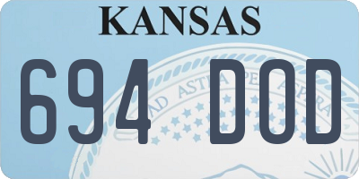 KS license plate 694DOD