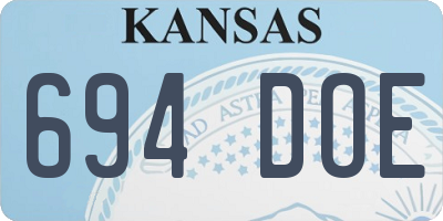 KS license plate 694DOE