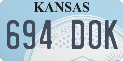 KS license plate 694DOK