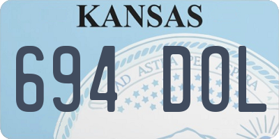 KS license plate 694DOL