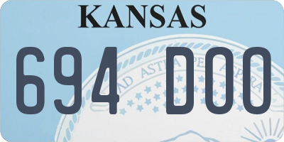 KS license plate 694DOO