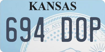 KS license plate 694DOP