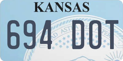 KS license plate 694DOT