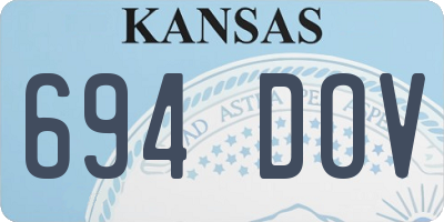 KS license plate 694DOV