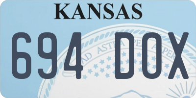 KS license plate 694DOX