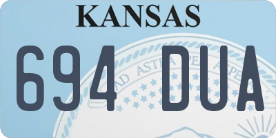 KS license plate 694DUA