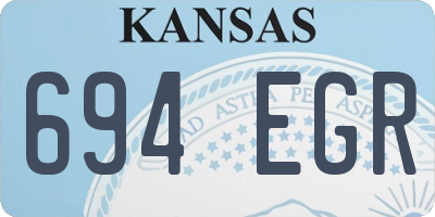 KS license plate 694EGR