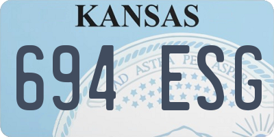 KS license plate 694ESG