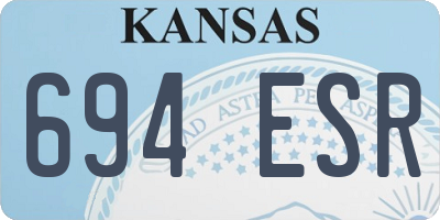 KS license plate 694ESR