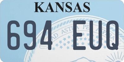 KS license plate 694EUQ