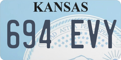 KS license plate 694EVY