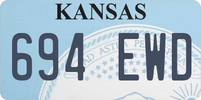 KS license plate 694EWD