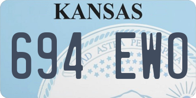 KS license plate 694EWO