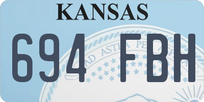 KS license plate 694FBH