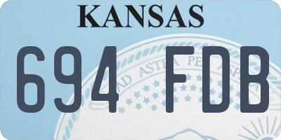 KS license plate 694FDB