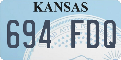 KS license plate 694FDQ