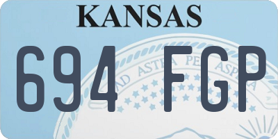 KS license plate 694FGP