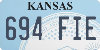 KS license plate 694FIE