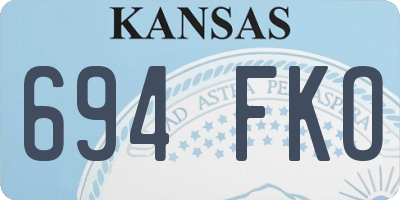 KS license plate 694FKO