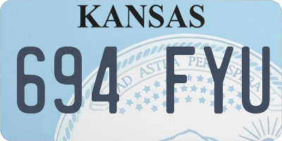 KS license plate 694FYU