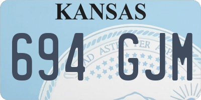 KS license plate 694GJM