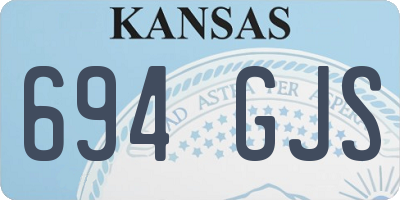 KS license plate 694GJS