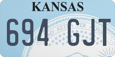 KS license plate 694GJT