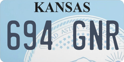 KS license plate 694GNR