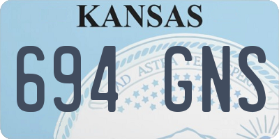 KS license plate 694GNS