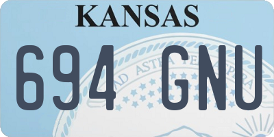 KS license plate 694GNU
