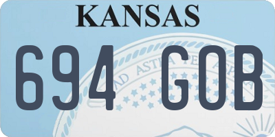 KS license plate 694GOB