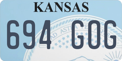 KS license plate 694GOG