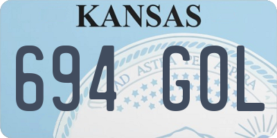KS license plate 694GOL