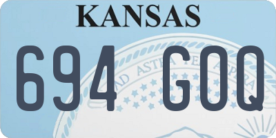 KS license plate 694GOQ