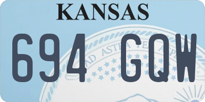 KS license plate 694GQW