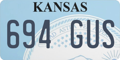 KS license plate 694GUS