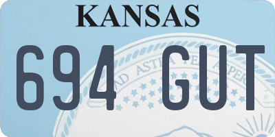 KS license plate 694GUT