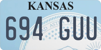 KS license plate 694GUU