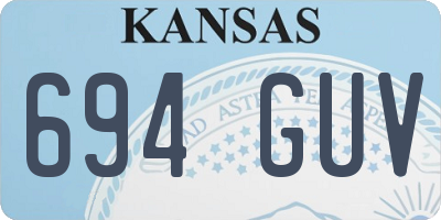 KS license plate 694GUV