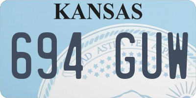 KS license plate 694GUW