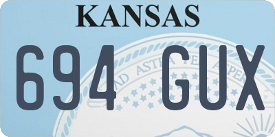 KS license plate 694GUX