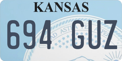 KS license plate 694GUZ
