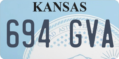KS license plate 694GVA