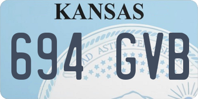 KS license plate 694GVB