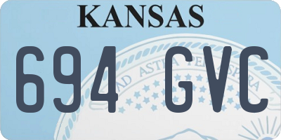 KS license plate 694GVC