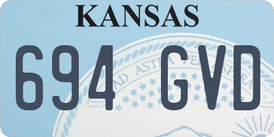 KS license plate 694GVD