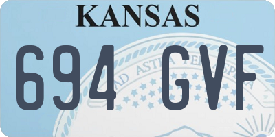 KS license plate 694GVF