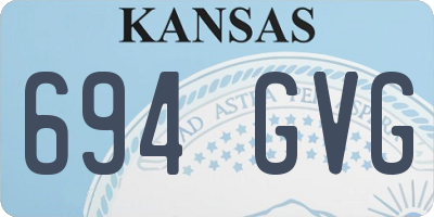 KS license plate 694GVG