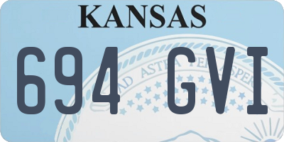 KS license plate 694GVI